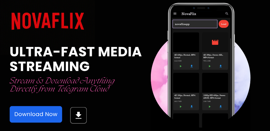 NovaFlix Feature Graphic